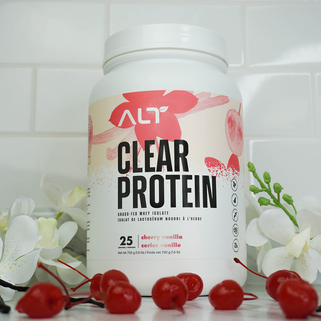 Cherries and vanilla with Alt clear whey protein