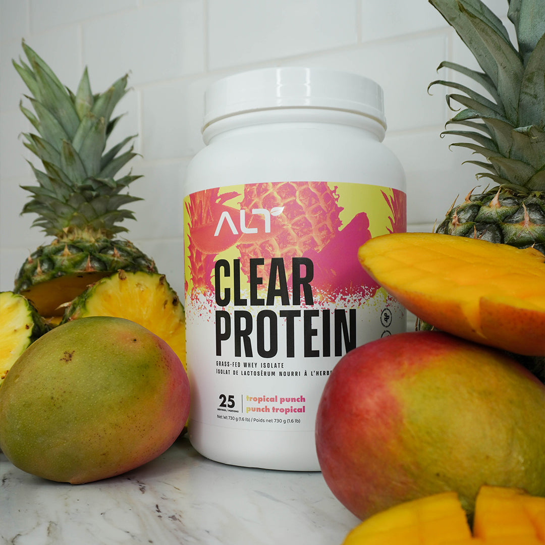 tropical fruits with Alt clear whey protein