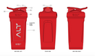 Red alt branded shaker cups