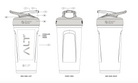 White alt branded shaker cups